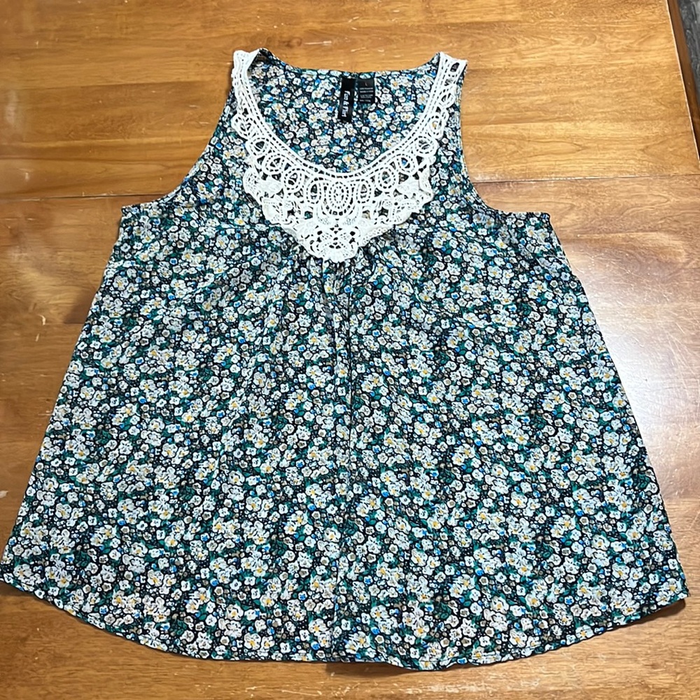 Fun & Flirt Sleeveless Lace Detail Blouse